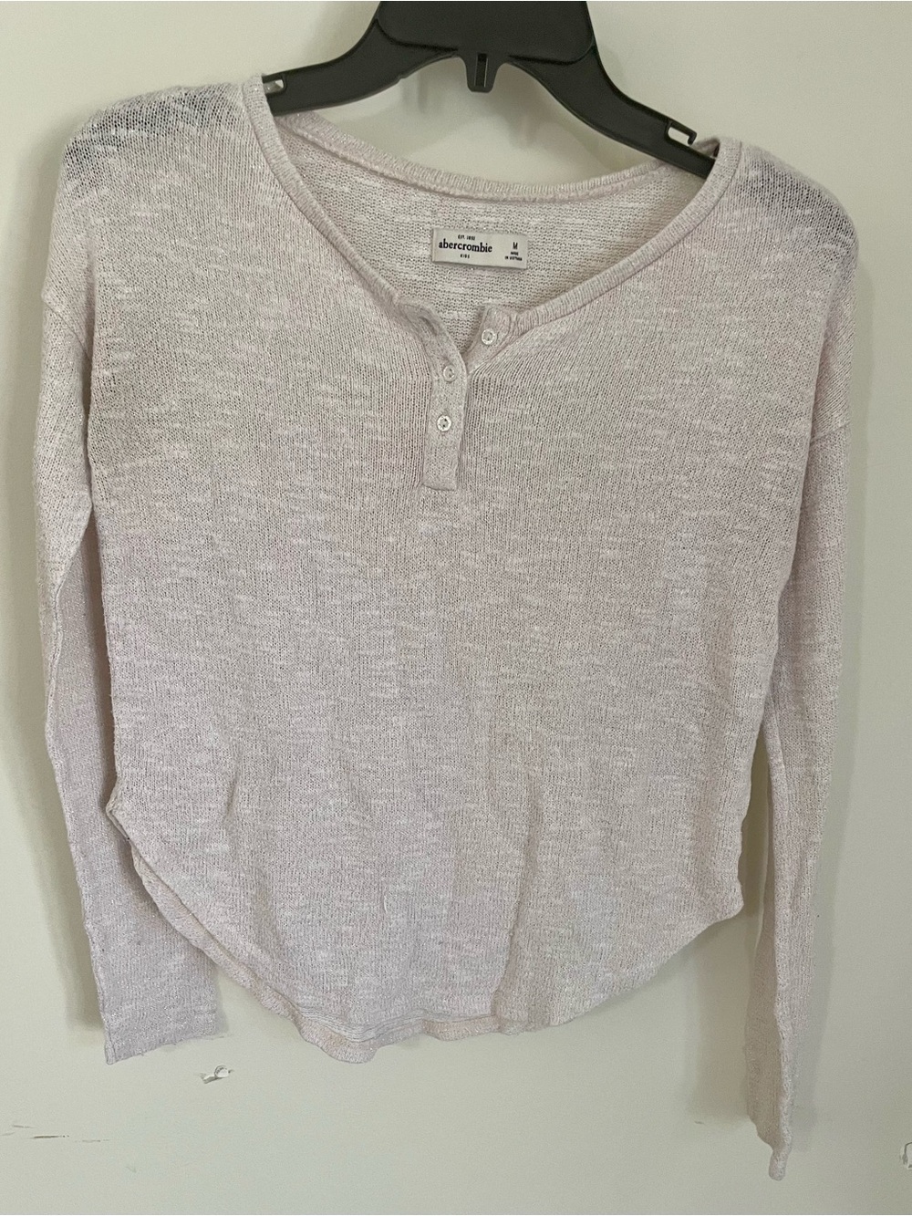 Abercrombie & Fitch Light Pink Long Sleeve Shirt